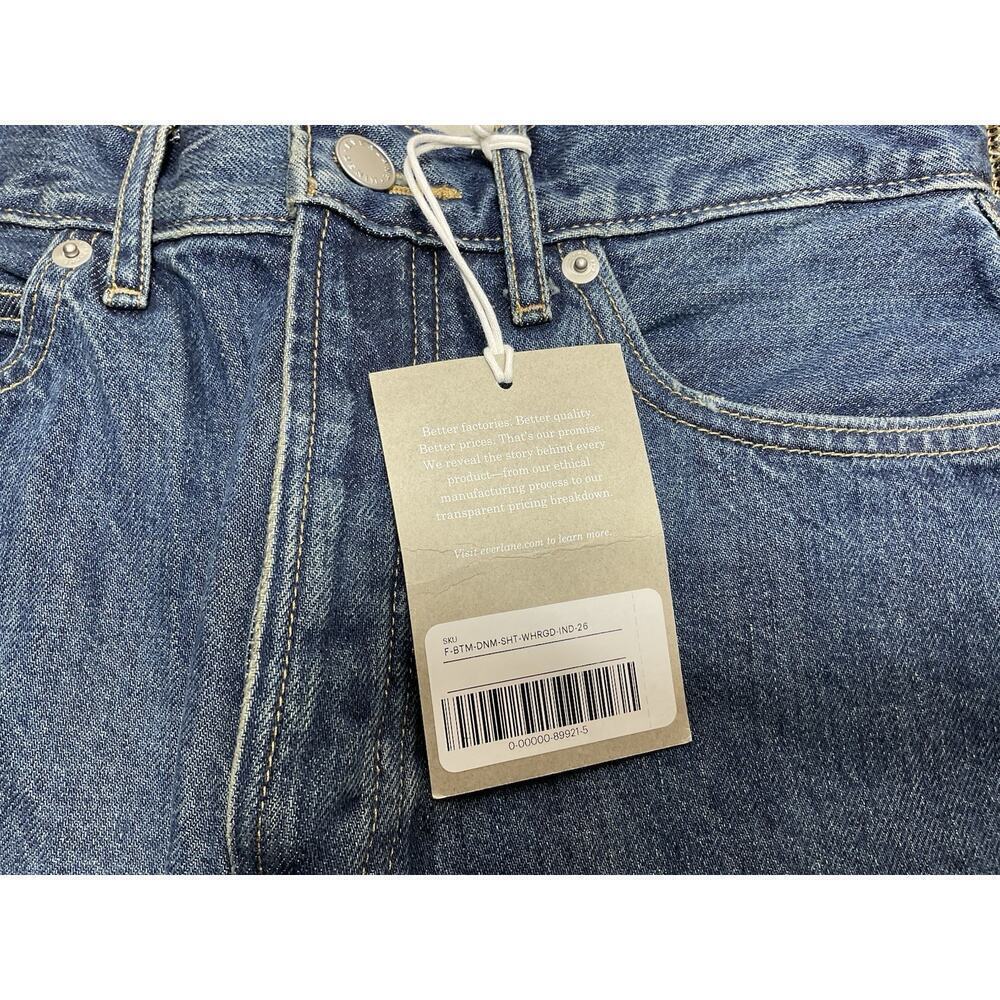 Everlane The Ridged Way-High Short Organic Cotton Distressed Womens Size 26 NWT - Picture 5 of 14